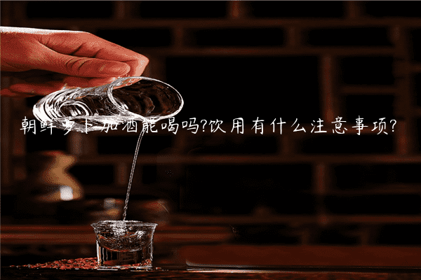 朝鲜萝卜加酒能喝吗?饮用有什么注意事项?
