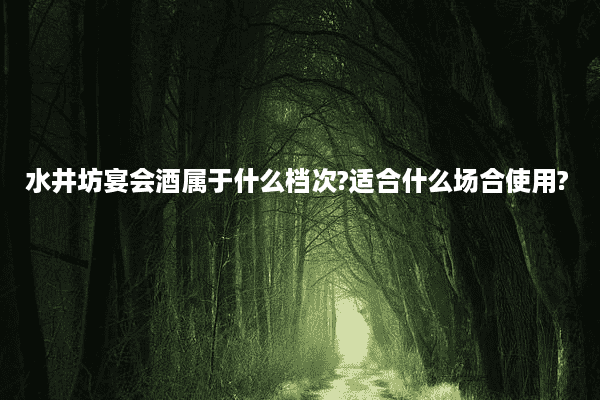 水井坊宴会酒属于什么档次?适合什么场合使用?