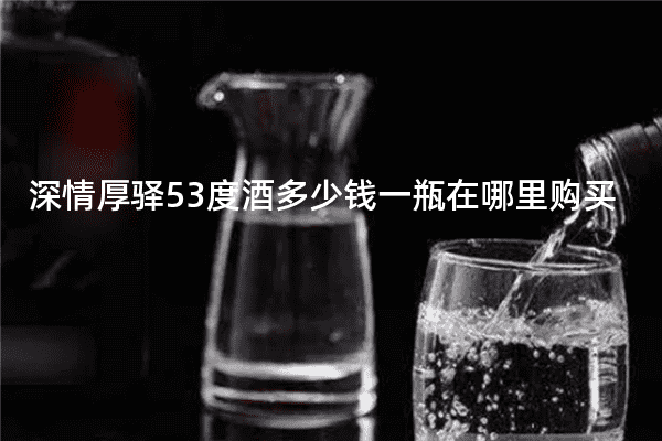 深情厚驿53度酒多少钱一瓶在哪里购买