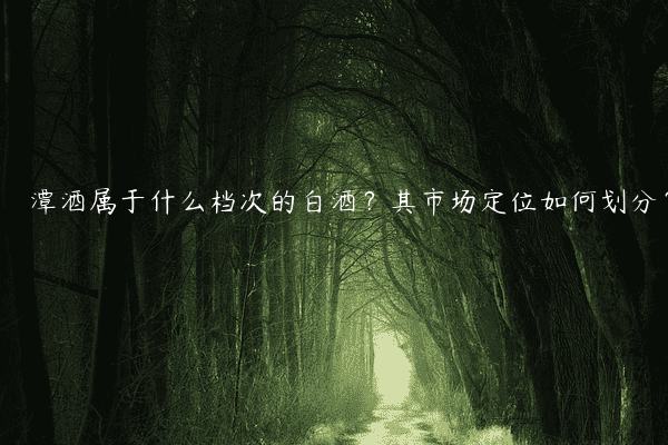 潭酒属于什么档次的白酒？其市场定位如何划分？