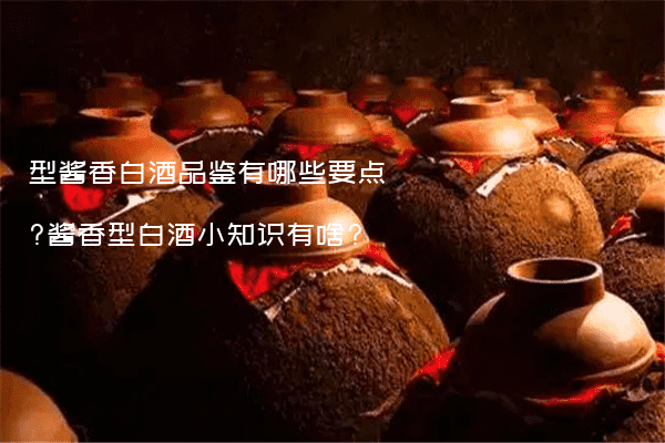 型酱香白酒品鉴有哪些要点?酱香型白酒小知识有啥?