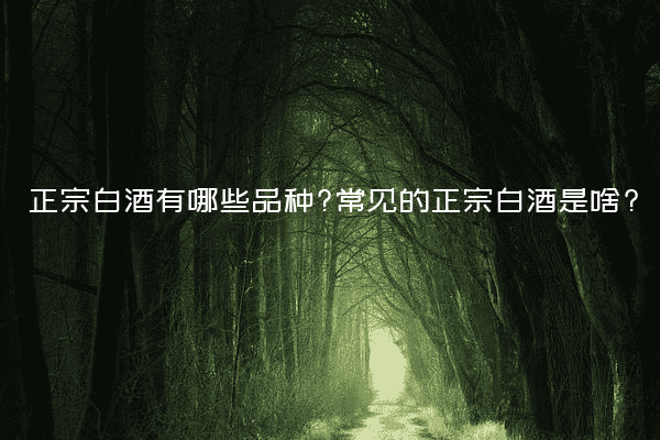 正宗白酒有哪些品种?常见的正宗白酒是啥?