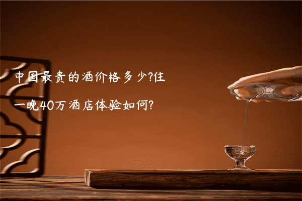 中国最贵的酒价格多少?住一晚40万酒店体验如何?