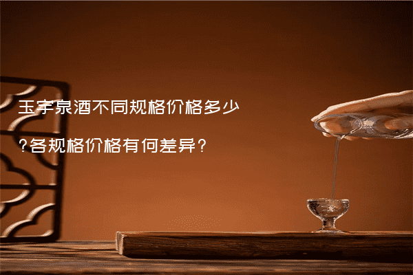 玉宇泉酒不同规格价格多少?各规格价格有何差异?